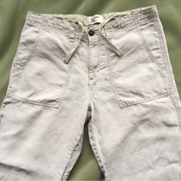 100% Linen Pants Old Navy (Soft Khaki) - Picture 2 of 12